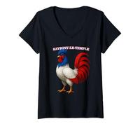 Womens SAVIGNY-LE-TEMPLE France Français Souvenir Article V-Neck T-Shirt