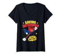 Women's Saving Bathrooms Since Day One Plumber Hero V-Neck T-Shirt