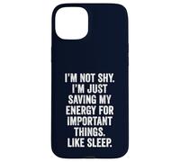 Womens Saving Energy for Sleep Funny Introvert Quote Gift Case for iPhone 15 Plus