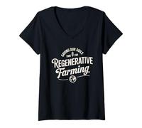 Womens Saving Our Soils Time For Regenerative Farming V-Neck T-Shirt