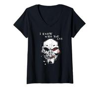 Womens Saw Jigsaw Face I Know Who You Are Horror Movie V-Neck T-Shirt