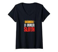 Womens Say goodbye to the inner sloth design V-Neck T-Shirt