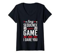Womens Say It's Just A Game One More Time Board Game Humor V-Neck T-Shirt