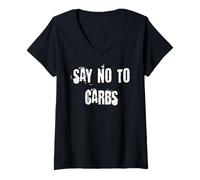 Womens Say No to Carbs V-Neck T-Shirt