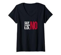 Womens Say NO to Digital ID - Protect British Freedom - Political V-Neck T-Shirt