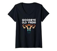 Womens Saying Goodbye To My Uterus V-Neck T-Shirt