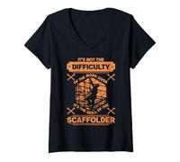 Women's Scaffolder Scaffold Builder Mentoring Scaffolding Worker V-Neck T-Shirt