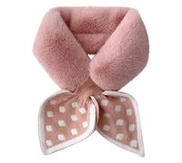 Women's Scarf Retro Bow Knot Neck Polka Dot Cross Neck Cute Fluffy Plush Scarf Thickened Plush Collar Scarf Shawl Women's Warm Scarf Winter Gift
