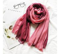 Women'S Scarvesspring Fashion Cotton Linen Ladies Silk Scarves Shawls Shawls Pink Burgundy Gradient Color Matching Scarves Soft Warm Fashion Elegant Atmosphere Gifts For Mom Gifts For Girlfriends