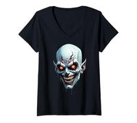 Women's Scary Fiend from Another Dimension V-Neck T-Shirt