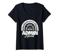 Women's School Admin Squad Principal Leadership Team Design V-Neck T-Shirt