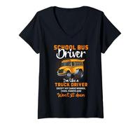 Women's School Bus Driver Truck Driver Cargo Humor Quote Graphic V-Neck T-Shirt