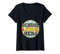 Women's School Lunch Hero - Cafeteria Staff Appreciation V-Neck T-Shirt