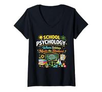 Women's School Psychologist Where Science Meets The Student V-Neck T-Shirt