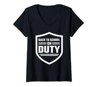 Women's School Resource Officer SRO Campus Officer School Safety V-Neck T-Shirt