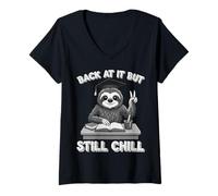 Womens SCHOOL’S BACK BUT I’M STILL IN VACATION MODE V-Neck T-Shirt