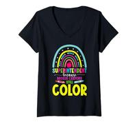 Women's School Superintendent School Crew Gifted Superintendent V-Neck T-Shirt