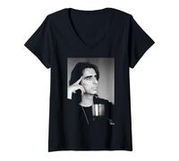 Womens School's Out Singer Alice Cooper Photo 1978 V-Neck T-Shirt