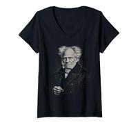 Women's Schopenhauer existentialist Philosophy V-Neck T-Shirt