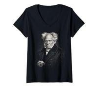Women's Schopenhauer existentialist Philosophy V-Neck T-Shirt