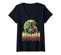 Women's Sci Fi 2030 Guardian of The Infinite Warrior V-Neck T-Shirt