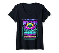Women's Sci Fi Alien Invasion Join The Resistance V-Neck T-Shirt