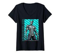 Women's Sci Fi Cyborg Beyond The Boundaries of Humanity V-Neck T-Shirt