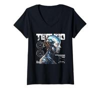 Women's Sci Fi Techno is The Pulse of Progress Evolution V-Neck T-Shirt