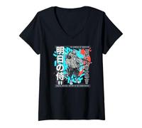 Women's Sci Fi The Samurai of Tomorrow Digital Bushido V-Neck T-Shirt