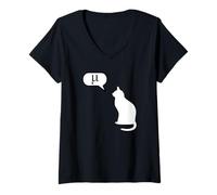 Womens Science Cat - Math Cat, Statistics Cat, Biology Cat, Kitten V-Neck T-Shirt