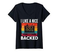 Womens Science Coder I Like A Nice Backed Funny Computer Science V-Neck T-Shirt
