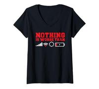 Womens Science Coder Nothing is Worse Than Funny Nerd Computer V-Neck T-Shirt