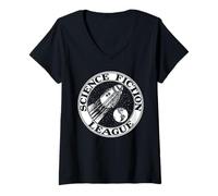 Womens Science Fiction League Shirt 1930s Retro Vintage SciFi Gift V-Neck T-Shirt