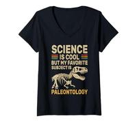 Womens Science is Cool but My Favorite Subject is Paleontology V-Neck T-Shirt