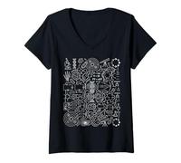 Women's Science Lab Biology Chemistry Physics Math Astronomy V-Neck T-Shirt