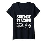 Womens Science Teacher Scientist Chemistry Biology Physics Teacher V-Neck T-Shirt