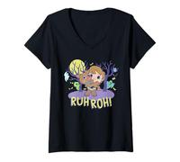 Women's Scooby-Doo Gokko Ruh-Roh Scooby and Shaggy V-Neck T-Shirt