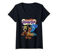 Women's Scooby-Doo | Official Classic Cartoon Merch | WBSDC03 V-Neck T-Shirt