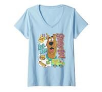 Women's Scooby-Doo Ruh-Roh Snacks V-Neck T-Shirt