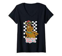 Women's Scooby Doo Santa's Workshop Christmas V-Neck T-Shirt