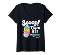 Women's Scoop There It is Fun Summer Ice Cream V-Neck T-Shirt