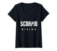 Womens Scorpio Rising - Astrology Funny Horoscope V-Neck T-Shirt