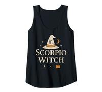 Womens Scorpio Witch Aesthetic Zodiac Halloween Star Sign Tank Top