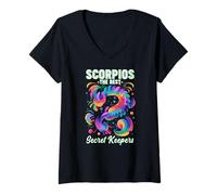 Womens Scorpios The Best Secret Keepers V-Neck T-Shirt