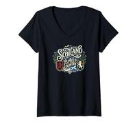 Women's Scotland The Auld Country V-Neck T-Shirt