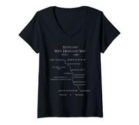 Womens Scotland West Highland Way V-Neck T-Shirt