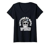 Women's Scottish by Birth, Sarcastic by Choice V-Neck T-Shirt