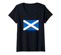 Women's Scottish Flag of Scotland V-Neck T-Shirt