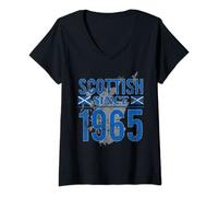 Womens Scottish since 1965 celebrate Scotland heritage pride V-Neck T-Shirt