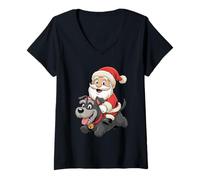 Womens Scottish Terrier Dog Lover Kids Men Women Christmas Pajama V-Neck T-Shirt